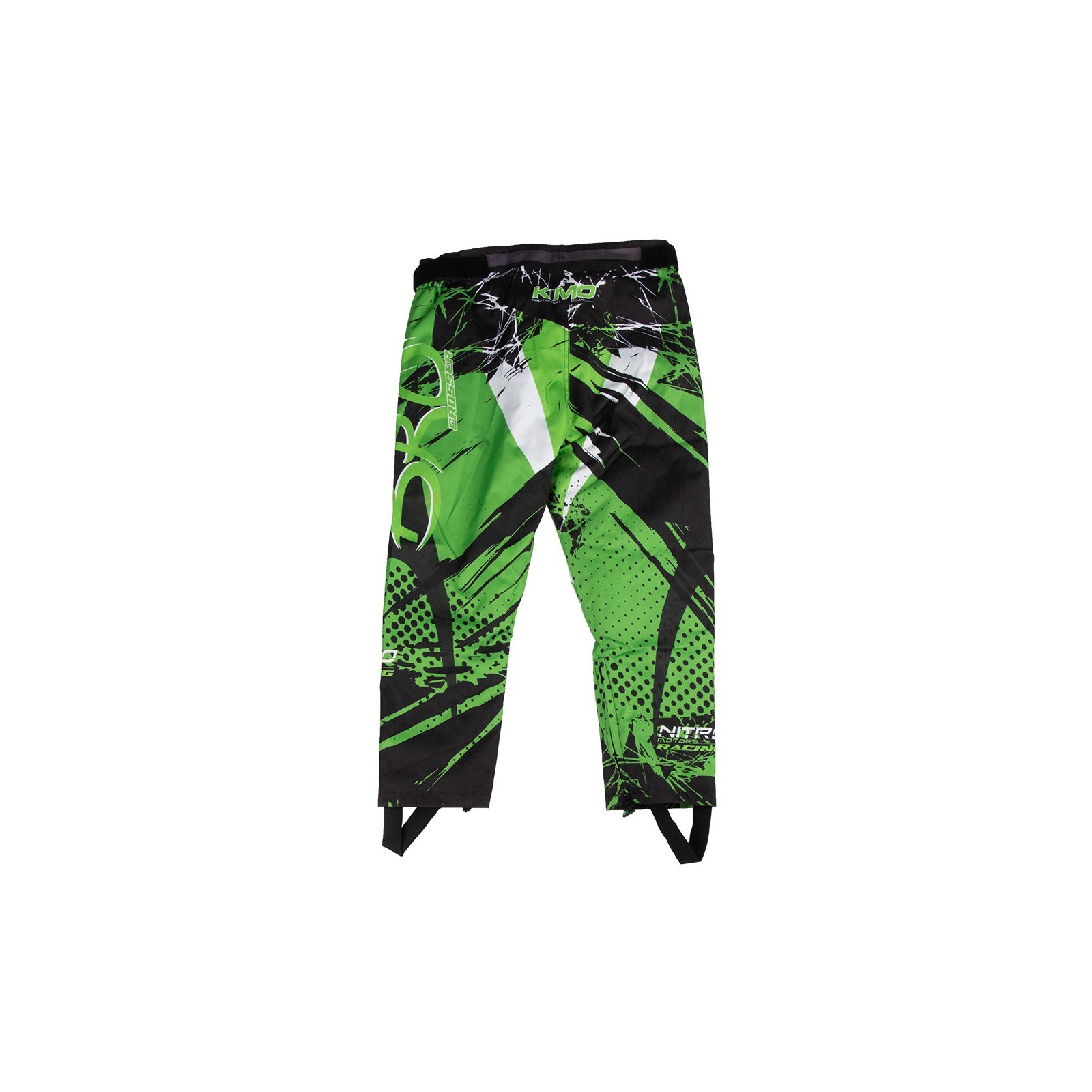 Pantalon Motocross Enfant KIMO BRO Noir avec Protections - vert