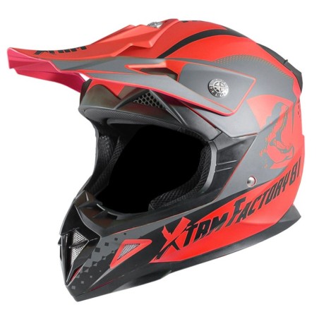 Casque enfant cross XTRM - rouge