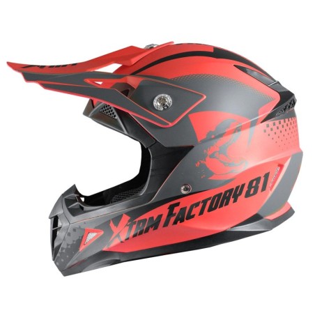 Casque enfant cross XTRM - rouge