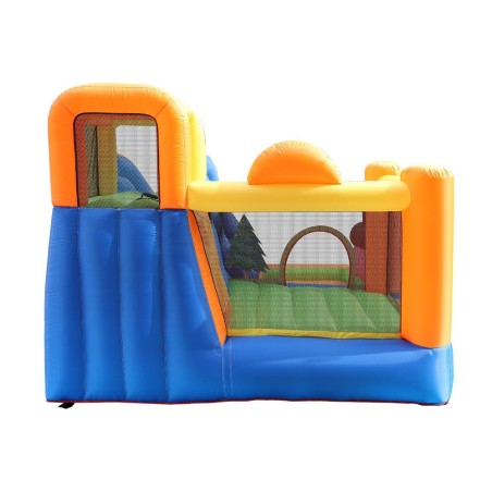 Château gonflable écureuil jump enfant avec toboggan et souffleur 450w