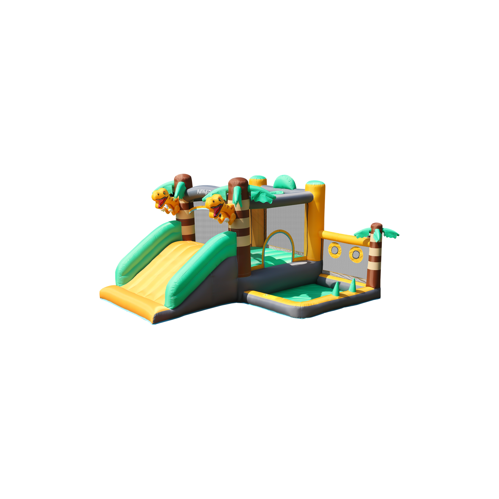 Château gonflable Dinoworld enfant avec aire de jeux et souffleur 350w
