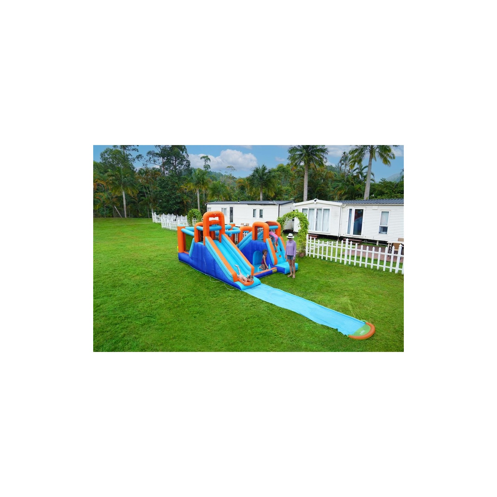 Parc aquatique enfant Waterslide avec aire de jeux et souffleur 750w