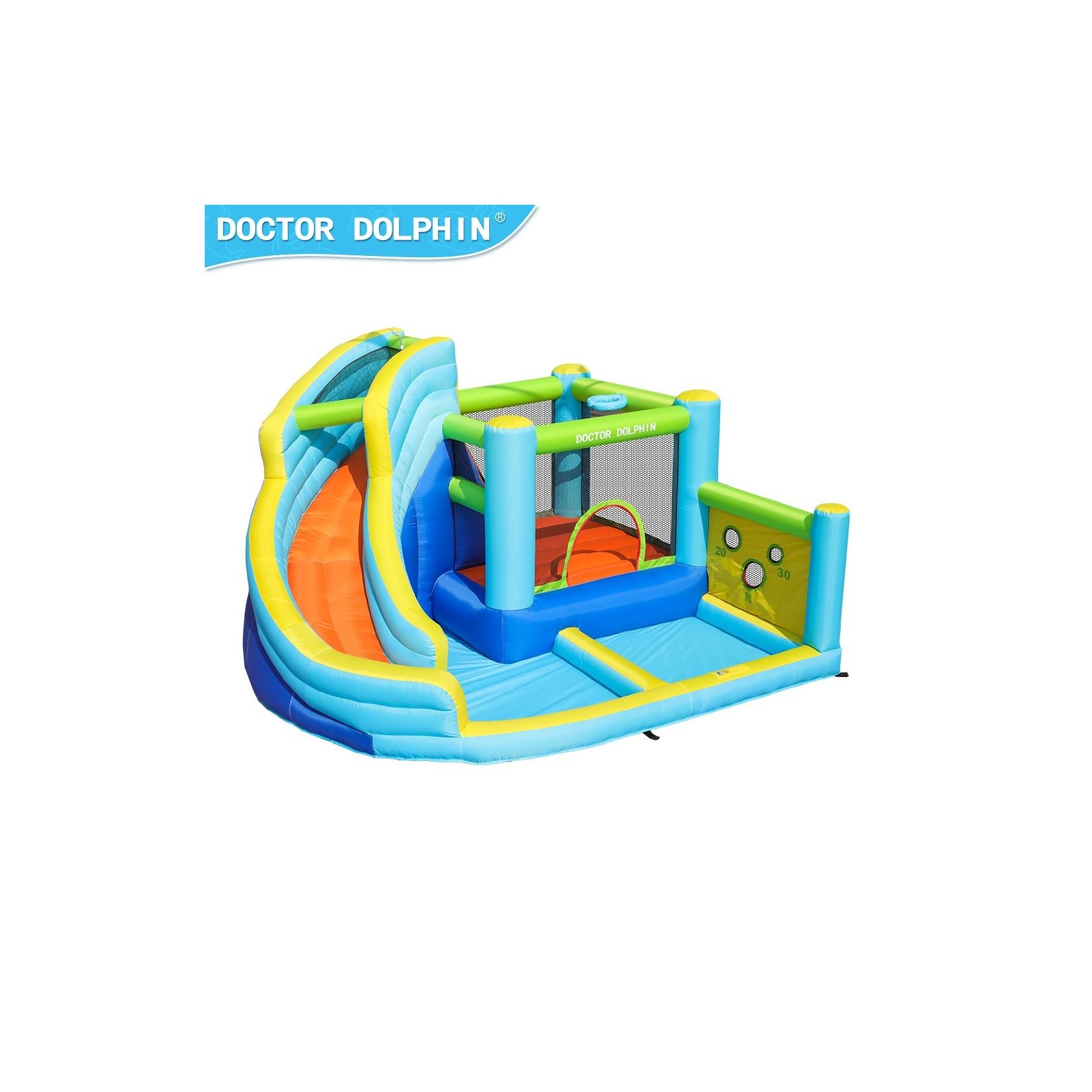 Parc Aquatique Gonflable avec Toboggan et souffleur 450w
