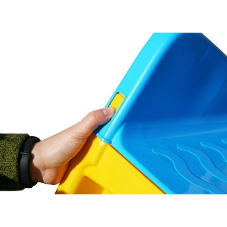 Toboggan enfant LeMiniRider 124cm - bleu / jaune