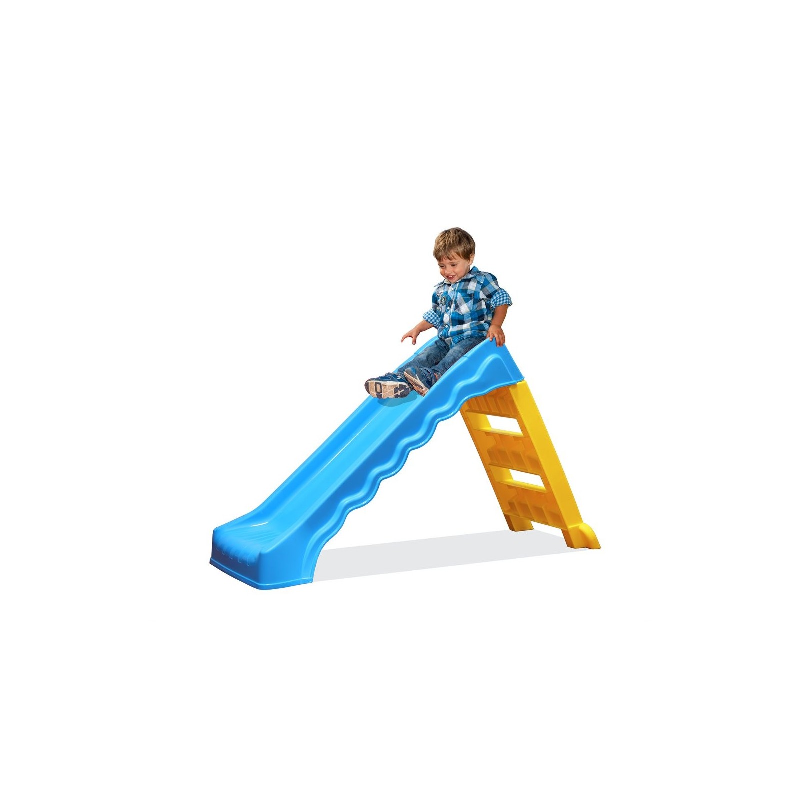 Toboggan enfant LeMiniRider 124cm - bleu / jaune