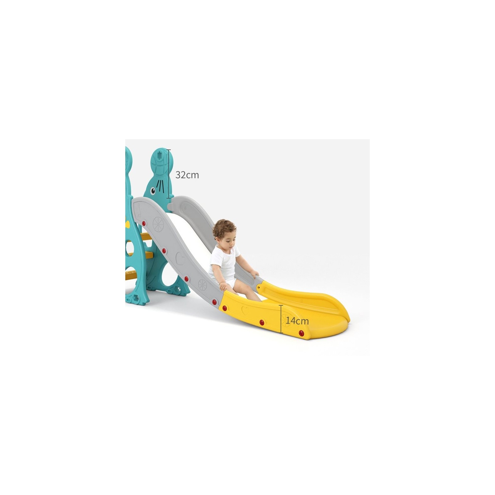 Toboggan Enfant avec Panier de Basket LeMiniRider Fun Sea Lion