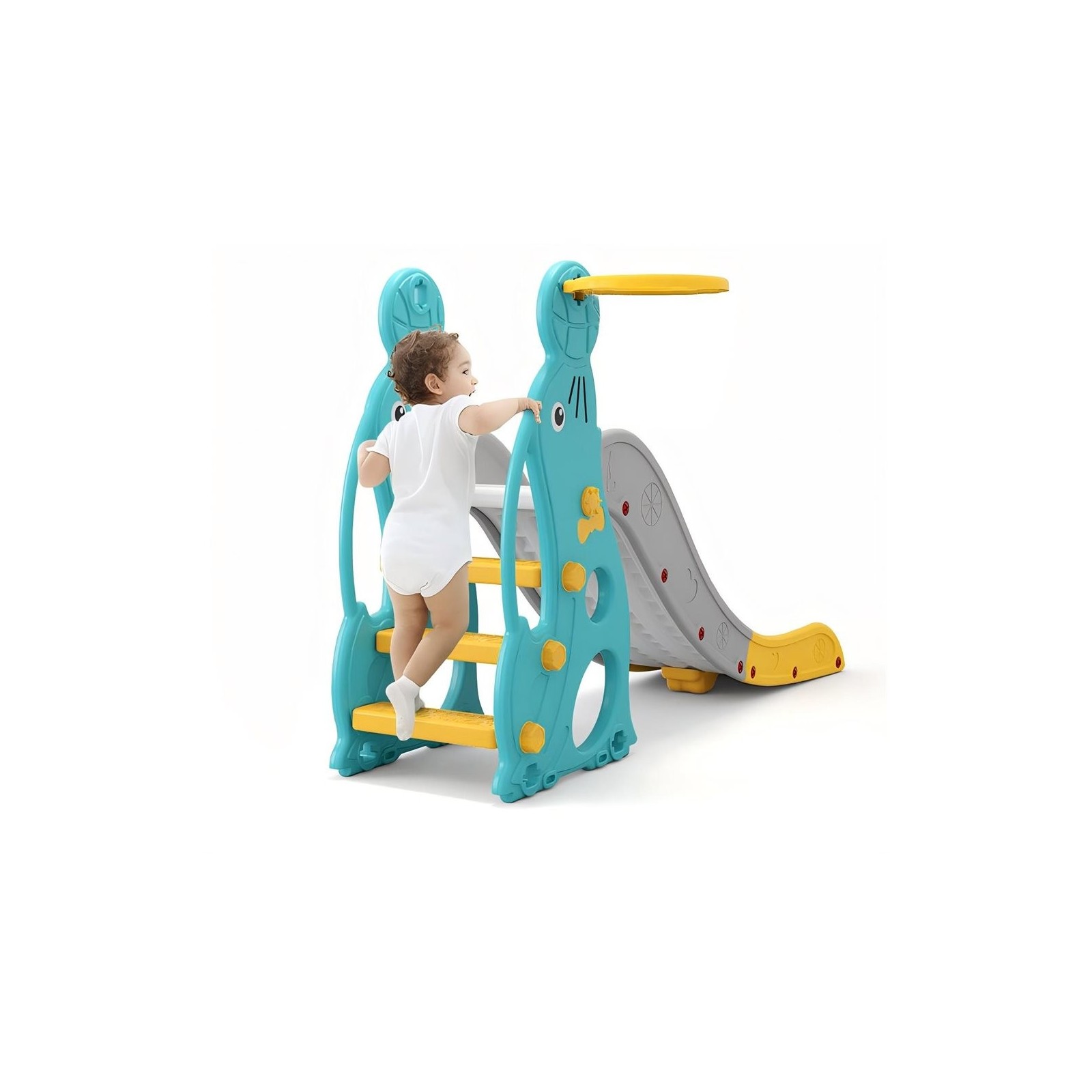 Toboggan Enfant avec Panier de Basket LeMiniRider Fun Sea Lion