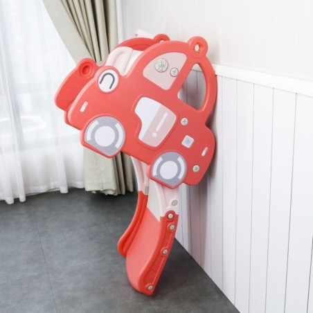 Voiture de Jeu avec Toboggan et Panier de Basket LeMiniRider Fun Racer - rouge