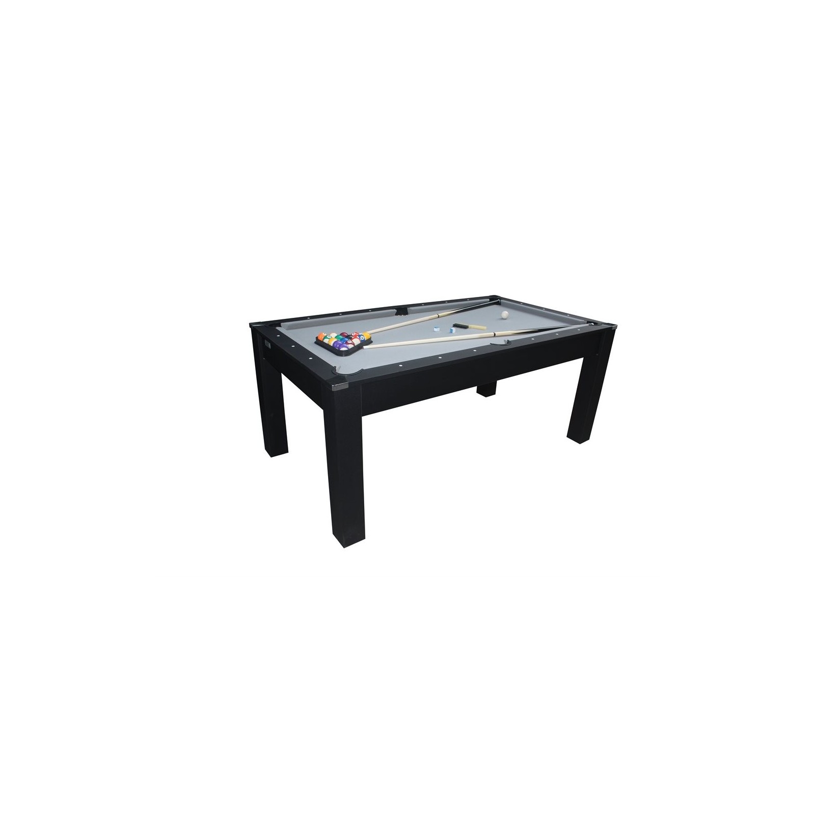 Table multi-jeux 3 en 1 Stanlord : billard, tennis de table et table à manger - noir