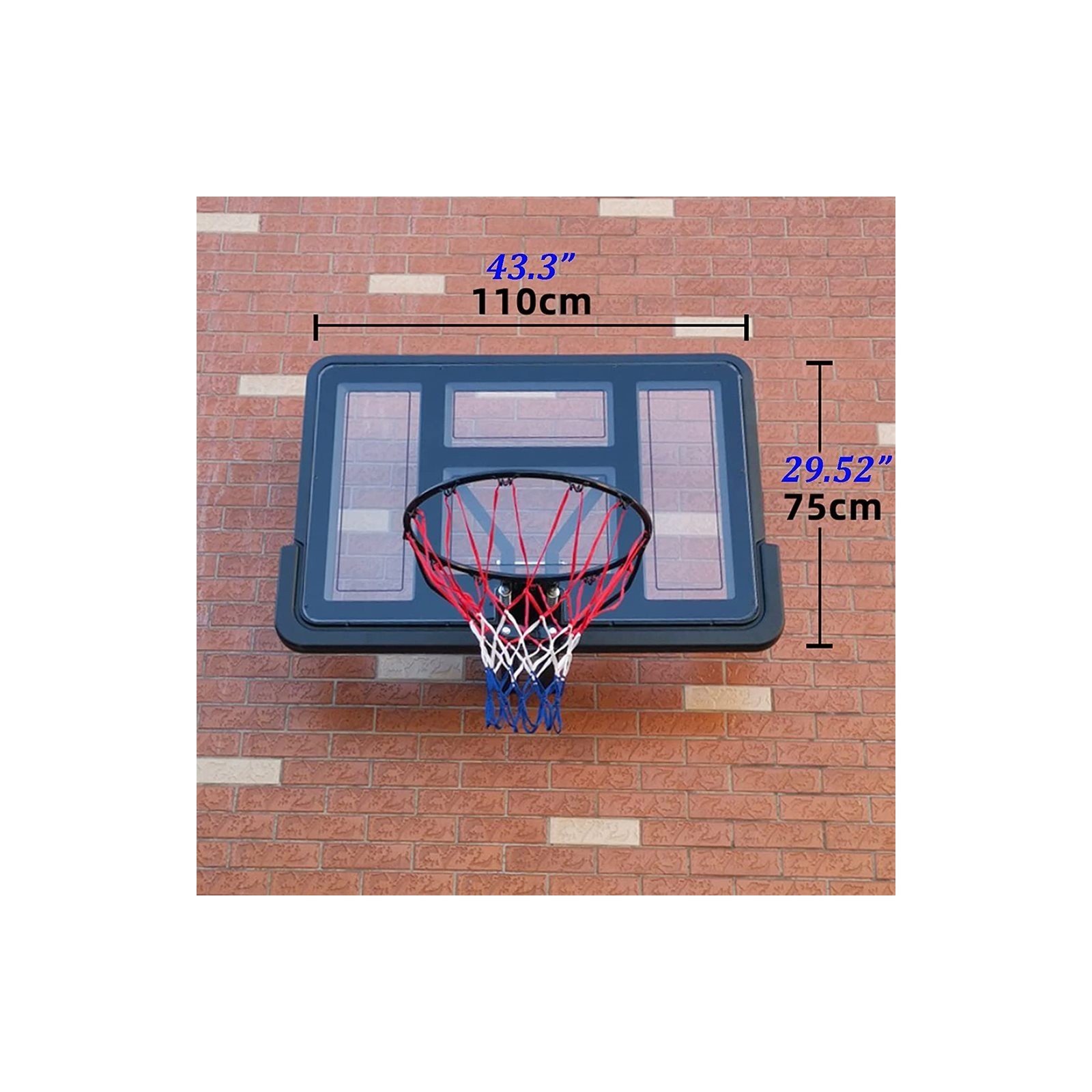 Panier de Basket Stanlord PRO avec Panneau Transparent – hauteur réglable 230 à 305 cm