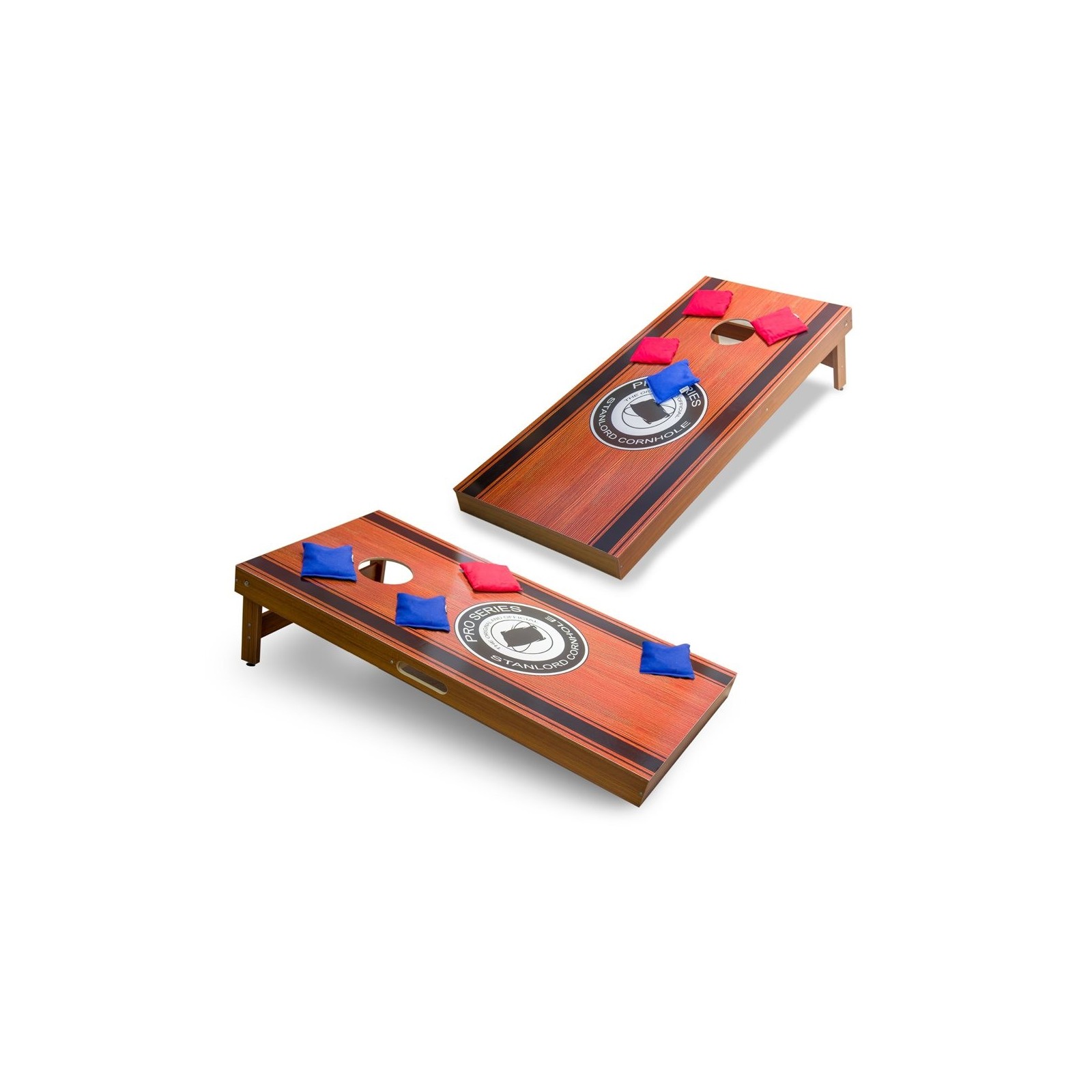 Jeu de Cornhole Stanlord Pro Original Set complet avec 2 plateaux et 8 Sacs