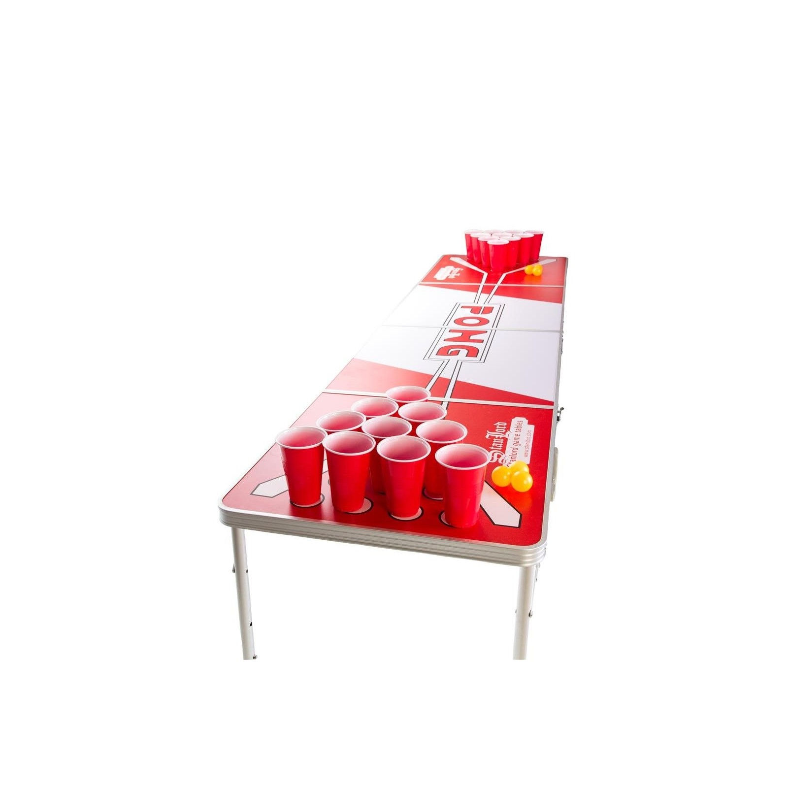 Table Pliante Beer Pong, avec 24 gobelets et 24 balles