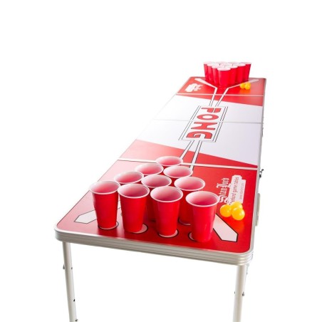 Table Pliante Beer Pong, avec 24 gobelets et 24 balles