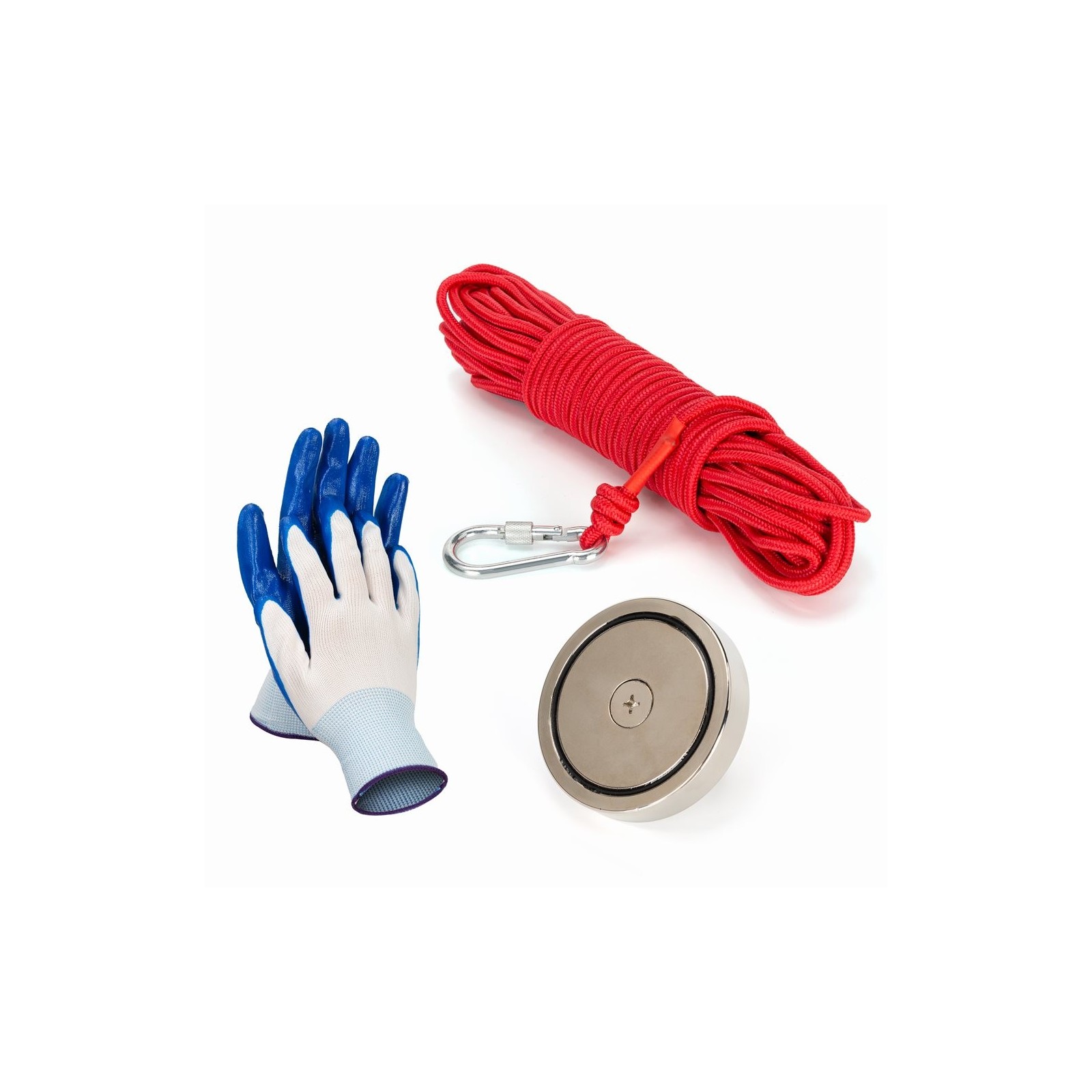 Aimant de Pêche Magnétique 340 kg Stanlord, Kit Complet avec Corde, Gants et Mousqueton