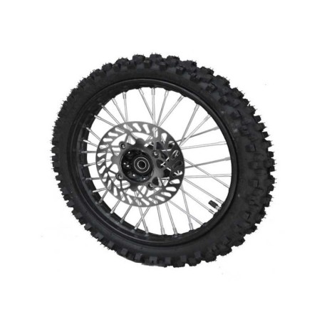 Pièces détachées Dirt bike, Pit bike Roue complète avant acier 14" - axe 12mm LMR PARTS