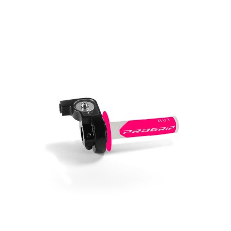 Commandes Pack poignée tirage rapide horloger alu + poignée progrip 801 blanc/rose LMR PARTS