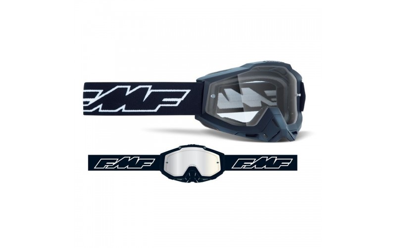 Masque Cross FMF Powerbomb Rocket noir écran transparent