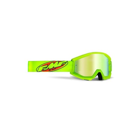 Masque Cross FMF Powercore jaune écran or miroir