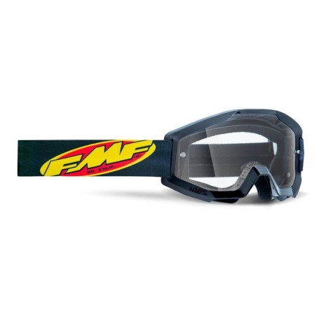 Masque Cross FMF Powercore noir écran transparent