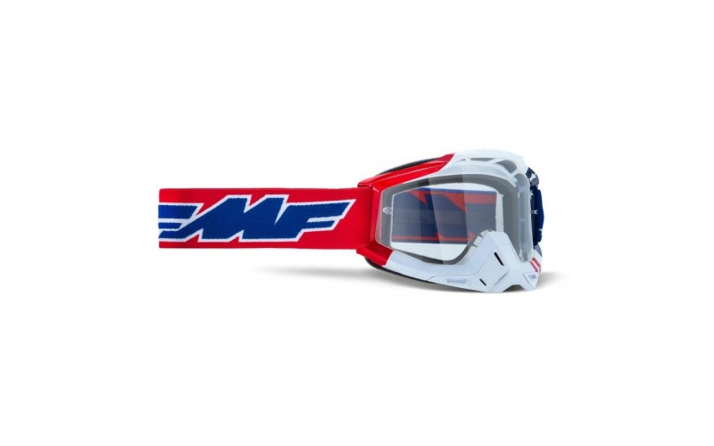  Masque Cross FMF Powerbomb Rocket orange écran argent miroir - enfant