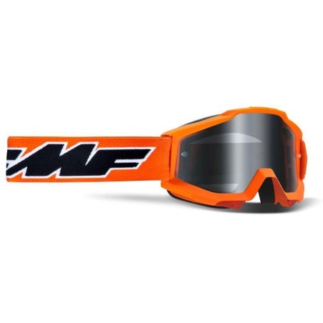 Masque Cross FMF Powercore orange core enfant écran transparent