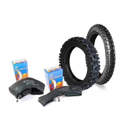 Pièces détachées Dirt bike, Pit bike Pack pneu cross 12/14" Vee Rubber + chambres à air 12/14" Vee Rubber Vee Rubber