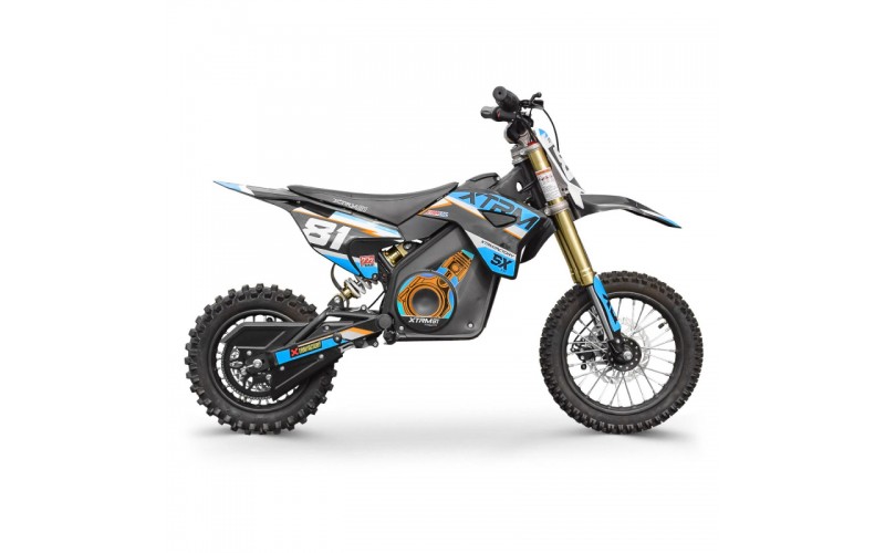 Dirt bike électrique enfant SX1100w 10/12" - bleu