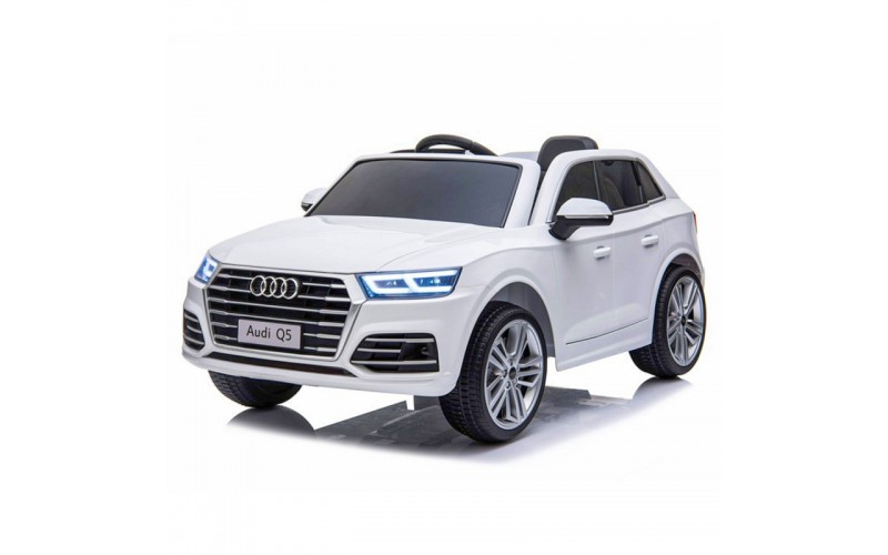 Voiture électrique enfant Audi Q5 blanc 12 volts, 2 moteurs, voiture electrique enfant télécommande parentale 2.4 GHZ