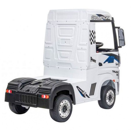 Camion électrique enfant Mercedes Actros blanc 24 Volts, télécommande parentale 2.4 GhZ, 4 moteurs 35W Voitures électriques