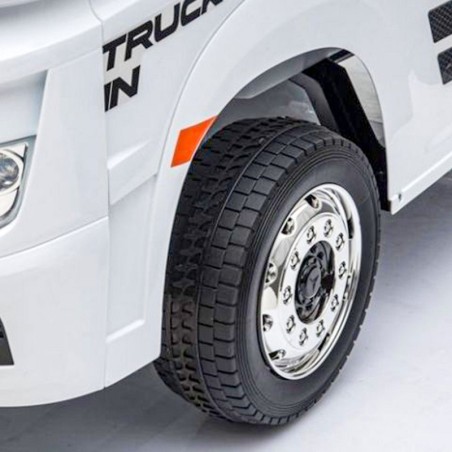 Camion électrique enfant Mercedes Actros blanc 24 Volts, télécommande parentale 2.4 GhZ, 4 moteurs 35W Voitures électriques