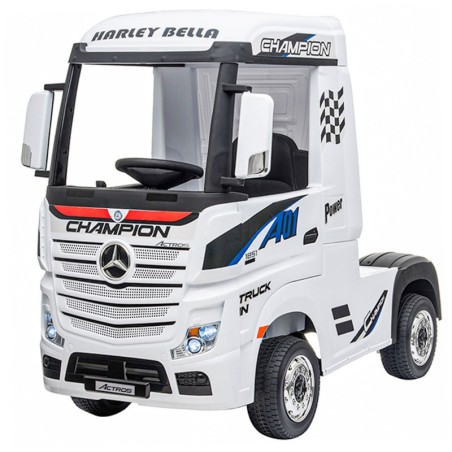Camion électrique enfant Mercedes Actros blanc 24 Volts, télécommande parentale 2.4 GhZ, 4 moteurs 35W Voitures électriques
