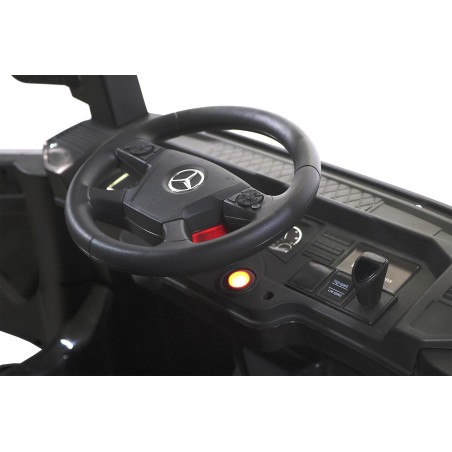 Camion électrique enfant Mercedes Actros blanc 24 Volts, télécommande parentale 2.4 GhZ, 4 moteurs 35W Voitures électriques