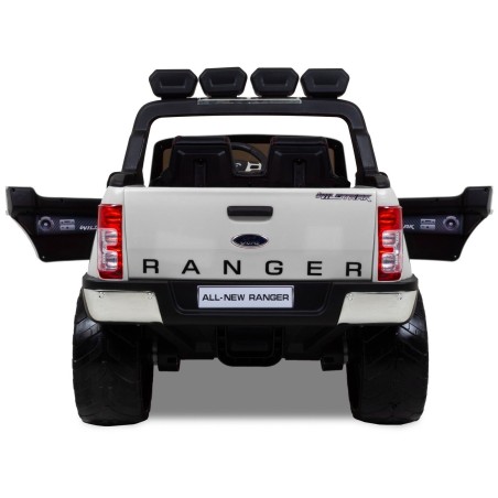 Voiture électrique enfant Ford Ranger 12V, 2 places, 4 moteurs 35W, télécommande parentale 2.4 Ghz - Blanc Voitures électriques