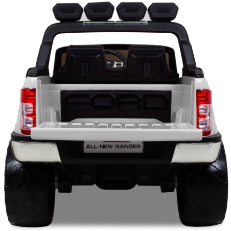 Voiture électrique enfant Ford Ranger 12V, 2 places, 4 moteurs 35W, télécommande parentale 2.4 Ghz - Blanc Voitures électriques
