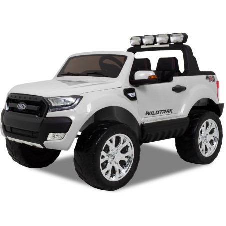 Voiture électrique enfant Ford Ranger 12V, 2 places, 4 moteurs 35W, télécommande parentale 2.4 Ghz - Blanc Voitures électriques