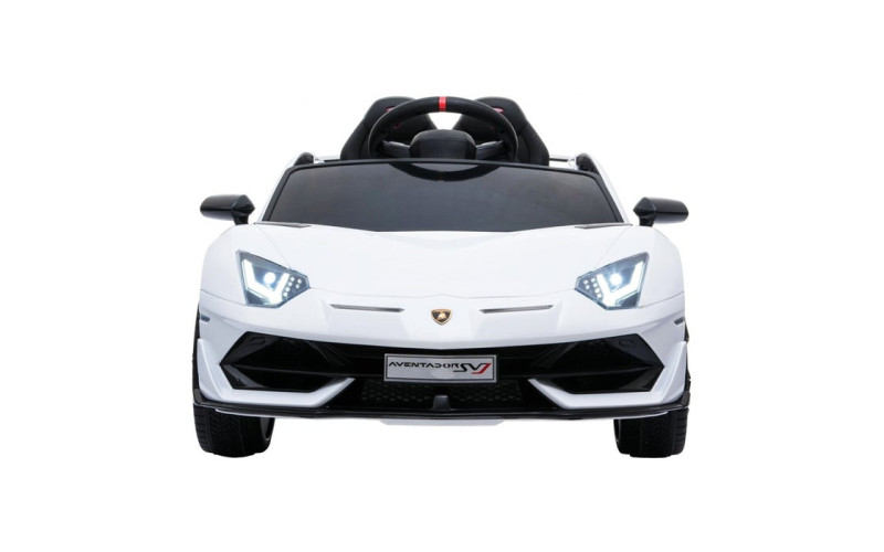 Voiture électrique enfant Lamborghini Aventador SVJ 12V blanc, 2 moteurs 35w, télécommande parentale 2.4 Ghz Voitures électri...