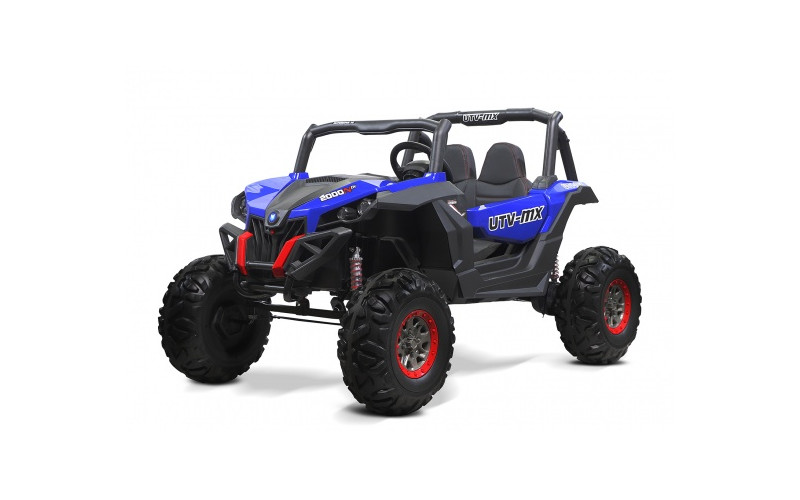 Buggy électrique enfant LMR UTV-MX bleu 24v, 2 places, 2 moteurs 200w, télécommande parentale 2.4 Ghz