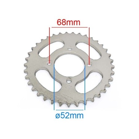 Pièces détachées Dirt bike, Pit bike Couronnes et pignons 428 - Ã¸52mm - 48 dents LMR PARTS