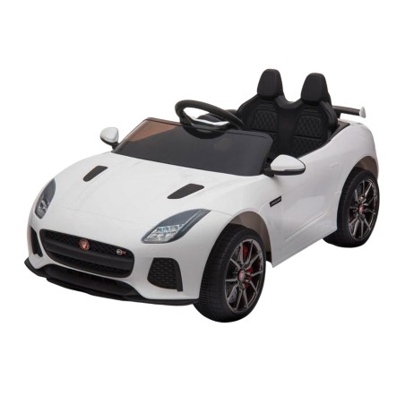 Voiture électrique enfant Jaguar F-type SVR blanc, 2 moteurs 25w, télécommande parentale 2.4 Ghz Voitures électriques