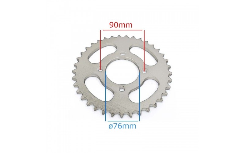 Pièces détachées Couronne 420 standard - 76mm - 37 dents LMR PARTS