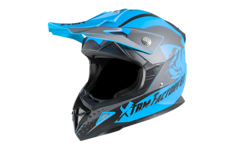 Casque enfant cross XTRM - bleu