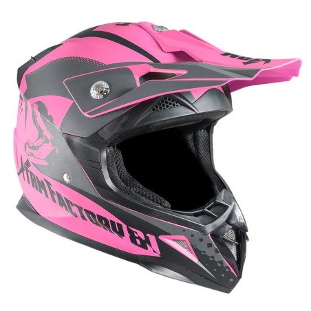 Casque enfant cross XTRM - rose