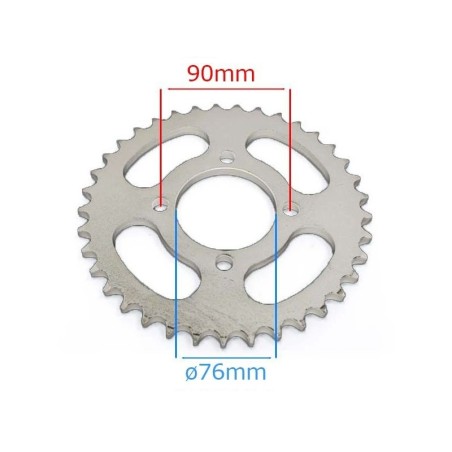 Pièces détachées Dirt bike, Pit bike Couronnes et pignons 428 - Ã¸76mm - 39 dents LMR PARTS