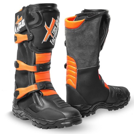 Bottes motocross enfant xtrm - orange