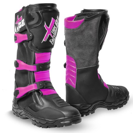 Bottes motocross enfant xtrm - rose