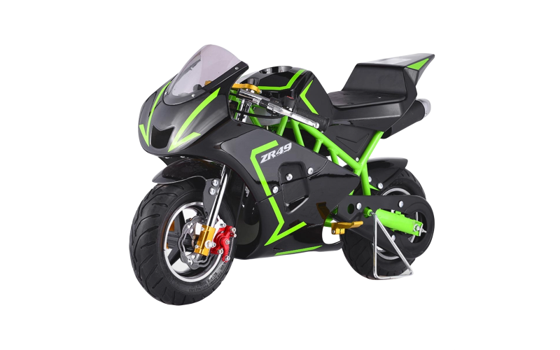 Pocket bike course Diamon Motors ZR 49cc - vert