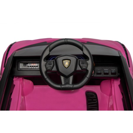 Voiture électrique enfant Lamborghini Sian rose 12 Volts , 2 moteurs 30w, télécommande parentale 2.4 Ghz Voitures électriques