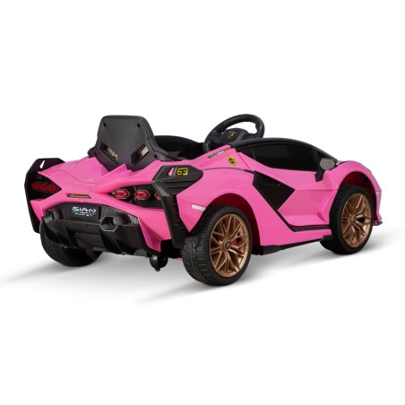 Voiture électrique enfant Lamborghini Sian rose 12 Volts , 2 moteurs 30w, télécommande parentale 2.4 Ghz Voitures électriques