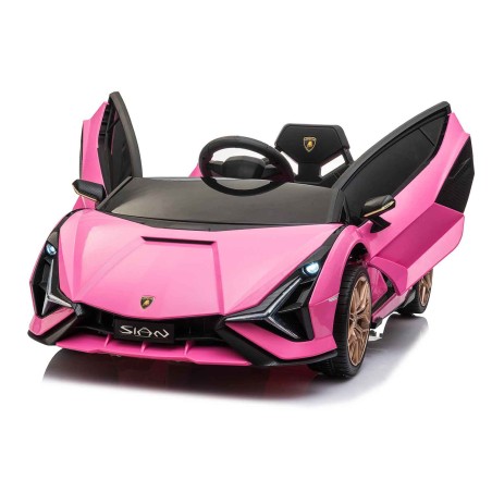 Voiture électrique enfant Lamborghini Sian rose 12 Volts , 2 moteurs 30w, télécommande parentale 2.4 Ghz Voitures électriques