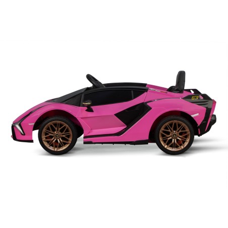Voiture électrique enfant Lamborghini Sian rose 12 Volts , 2 moteurs 30w, télécommande parentale 2.4 Ghz Voitures électriques